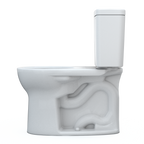 TOTO CST775CSFG#01 Drake Two-Piece Round 1.6 Gpf Universal Height Tornado Flush Toilet With Cefiontect - Cotton White