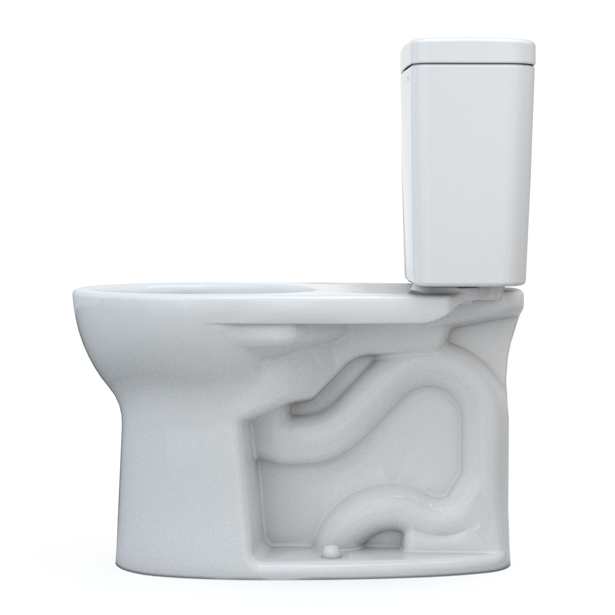 TOTO CST775CSFG#01 Drake Two-Piece Round 1.6 Gpf Universal Height Tornado Flush Toilet With Cefiontect - Cotton White