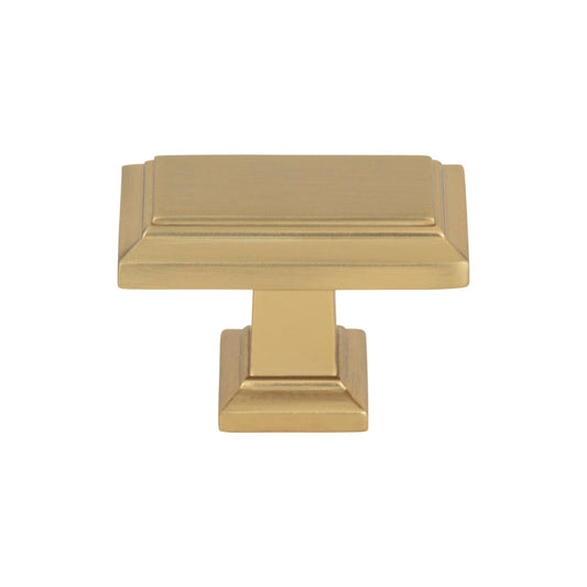 ATLAS 290-CM Sutton Place 1 7/16" Length Rectangle Knob - Champagne