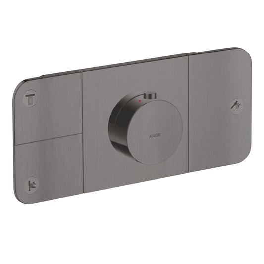 AXOR 45713341 ONE Thermostatic Module Trim for 3 Functions - Brushed Black Chrome