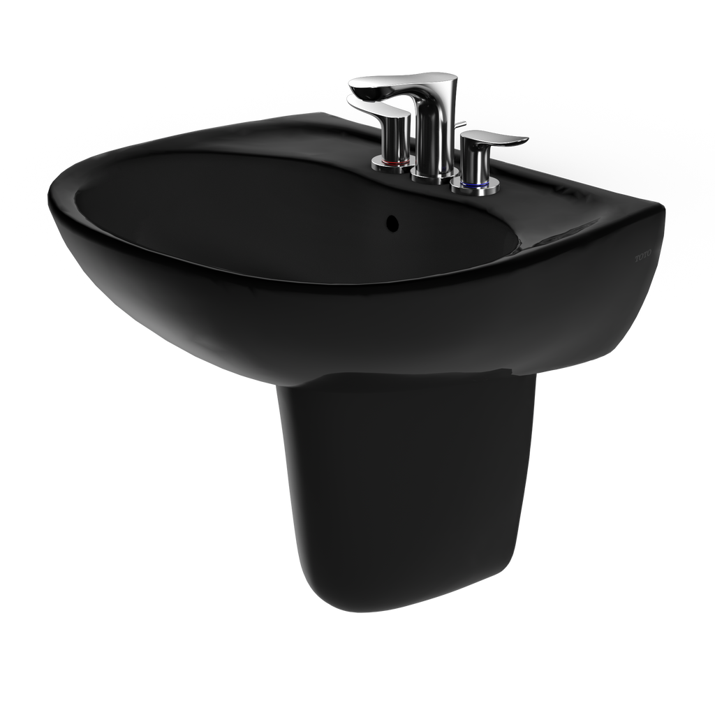 TOTO LHT241.4#51 Supreme Oval Wall-Mount Bathroom Sink And Shroud For 4 Inch Center Faucets - Ebony