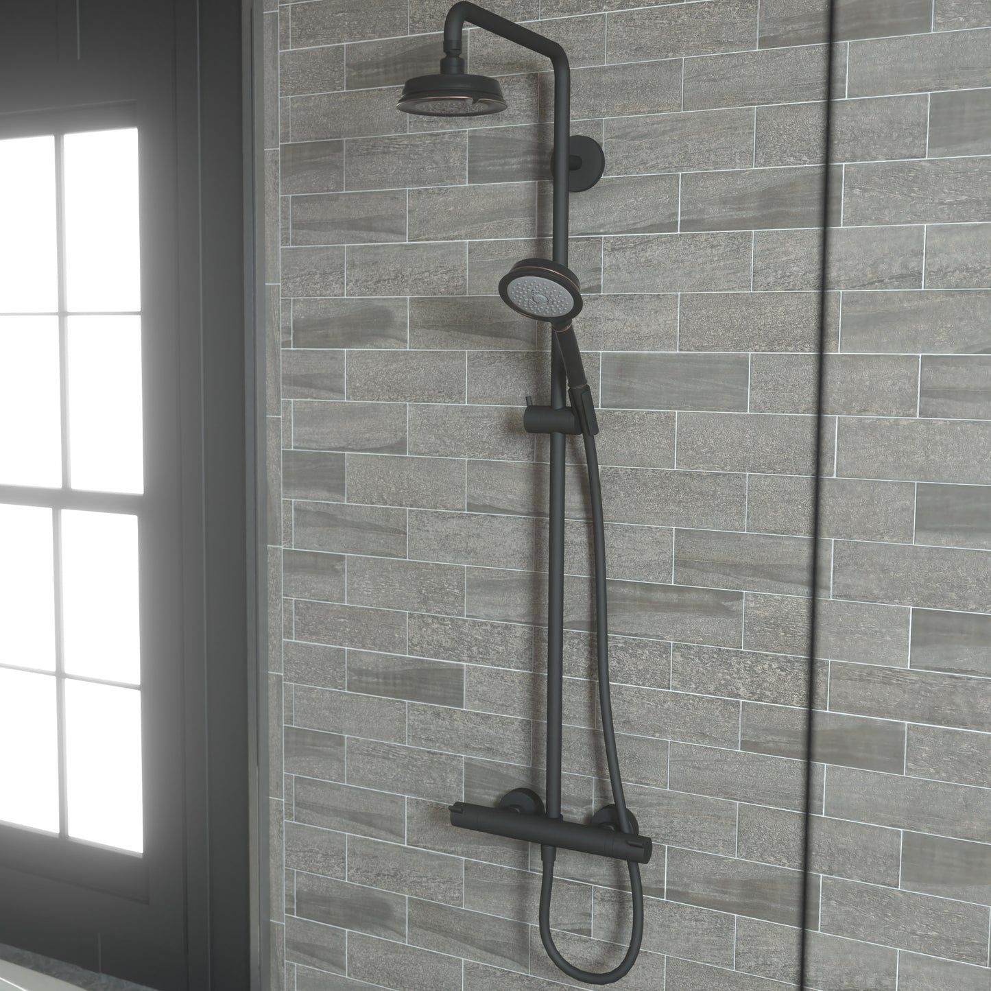 HANSGROHE 04070920 Croma 100 Classic Showerhead 3-Jet, 2.5 GPM - Rubbed Bronze