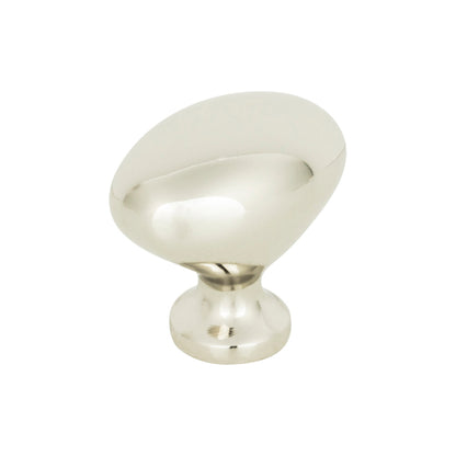 ATLAS A804-PN Robin Egg 1 1/4" Length Oval Knob - Polished Nickel