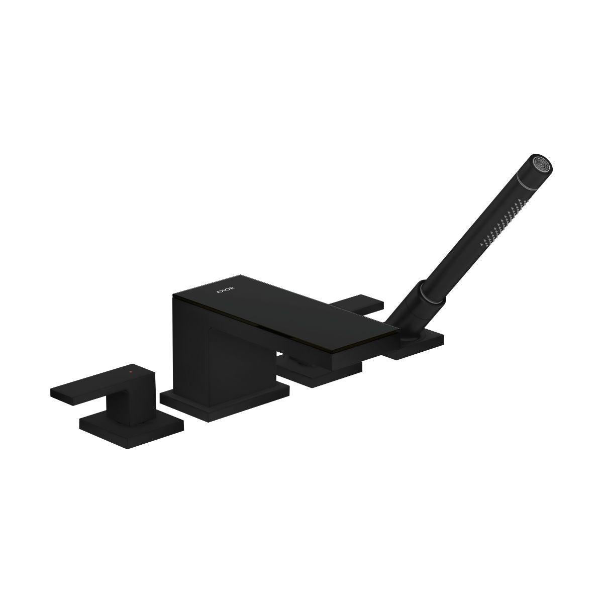 AXOR MyEdition 4-Hole Roman Tub Set Trim with 1.75 GPM Handshower in Matte Black