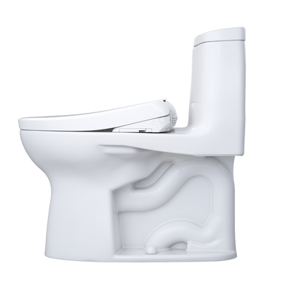 TOTO MW6044736CEFG#01 Washlet+ Ultramax Ii One-Piece Elongated 1.28 Gpf Toilet And Washlet+ S7A Contemporary Bidet Seat - Cotton White