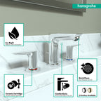 HANSGROHE 71733001 Talis E Widespread Faucet 150 with Pop-Up Drain, 1.2 GPM - Chrome