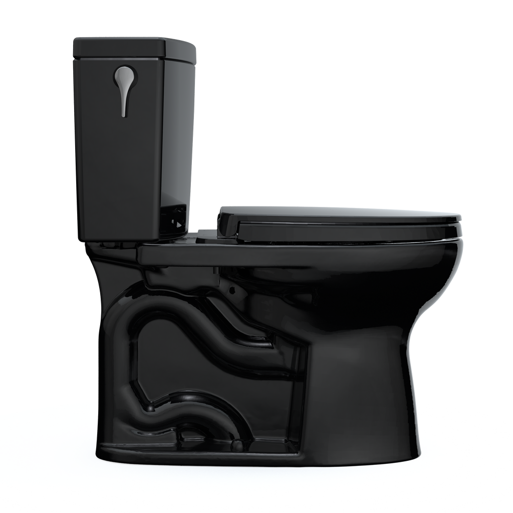 TOTO MS454124CUF#51 Drake Ii 1G Two-Piece Elongated 1.0 Gpf Universal Height Toilet With Ss124 Softclose Seat - Ebony