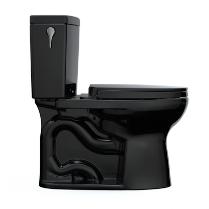 TOTO MS454124CUF#51 Drake Ii 1G Two-Piece Elongated 1.0 Gpf Universal Height Toilet With Ss124 Softclose Seat - Ebony