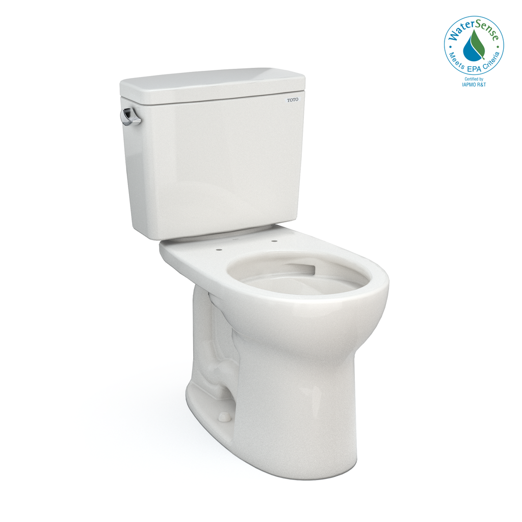 TOTO CST775CEFG#11 Drake Two-Piece Round 1.28 Gpf Universal Height Tornado Flush Toilet With Cefiontect - Colonial White