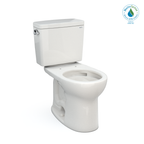 TOTO CST775CEFG#11 Drake Two-Piece Round 1.28 Gpf Universal Height Tornado Flush Toilet With Cefiontect - Colonial White