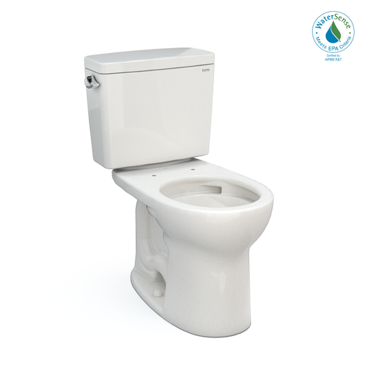 TOTO CST775CEFG#11 Drake Two-Piece Round 1.28 Gpf Universal Height Tornado Flush Toilet With Cefiontect - Colonial White