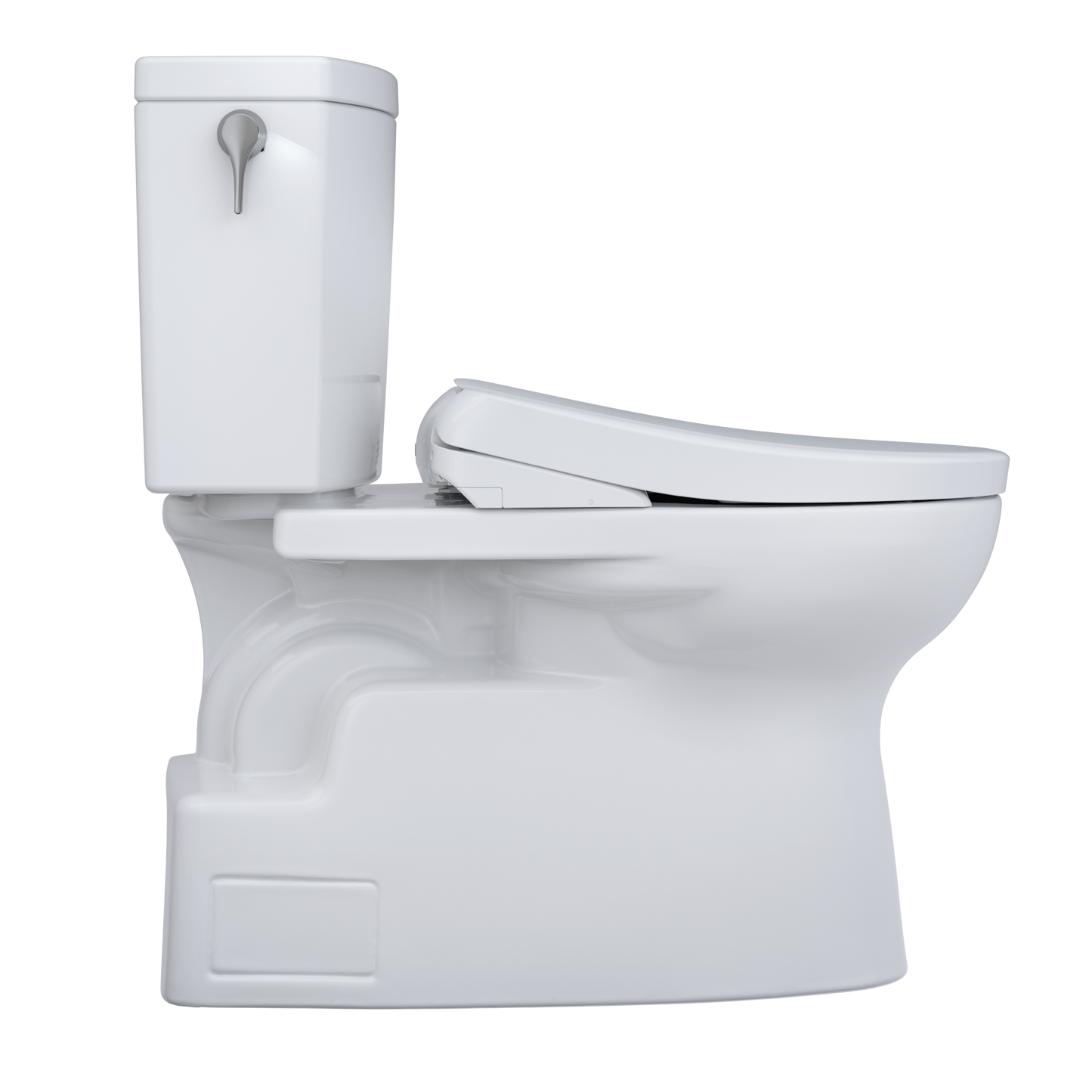 TOTO MW4744726CUFGA#01 WASHLET+ Vespin II 1G Two-Piece Elongated 1.0 GPF Toilet with Auto Flush WASHLET+ S7 Contemporary Bidet Seat , Cotton White