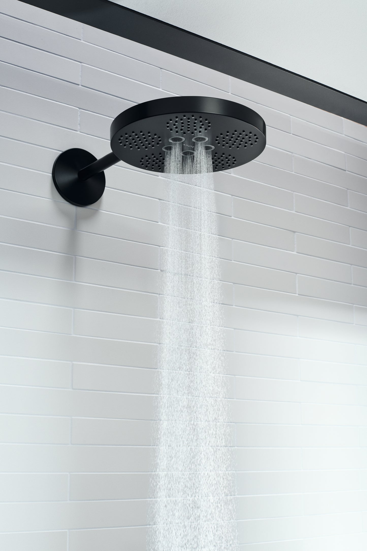 AXOR 48481671 ONE Showerhead 280 2-Jet with Showerarm Trim, 2.5 GPM - Matte Black