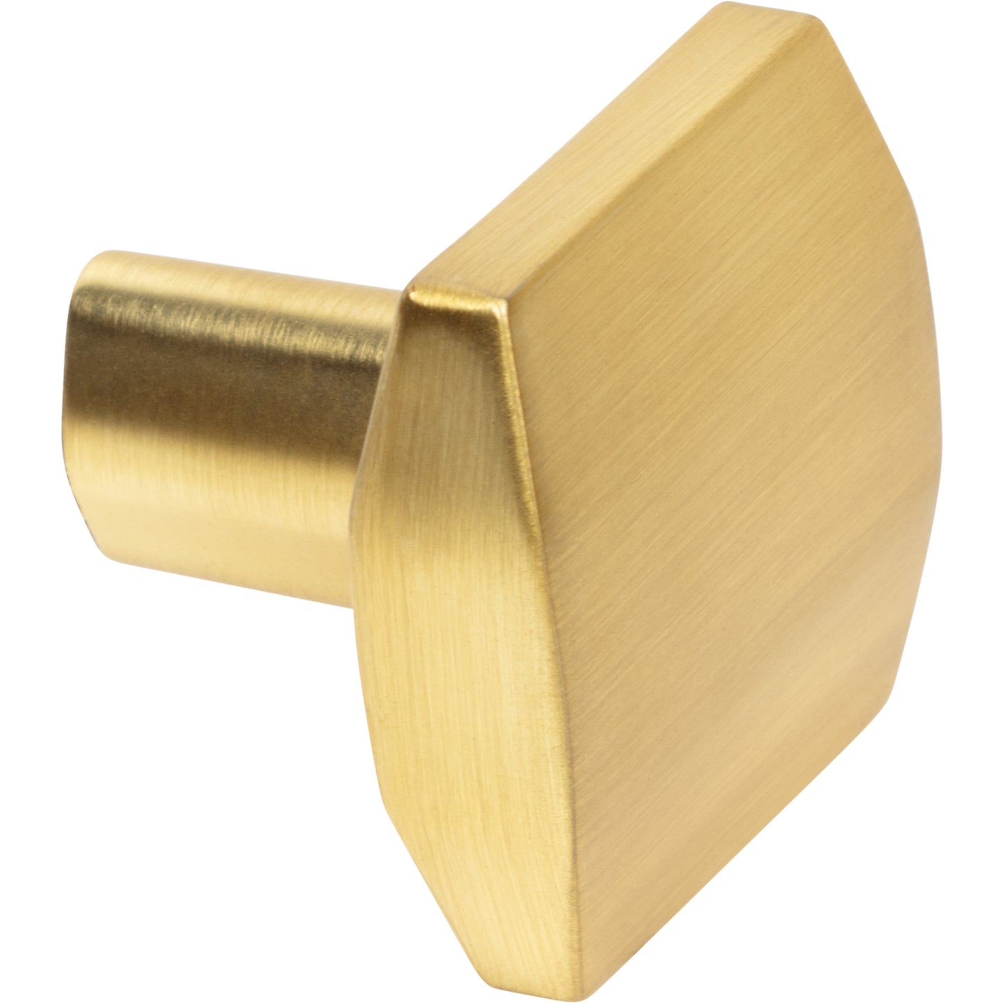 ELEMENTS 641BG William 1-1/4" Length Square Knob - Brushed Gold