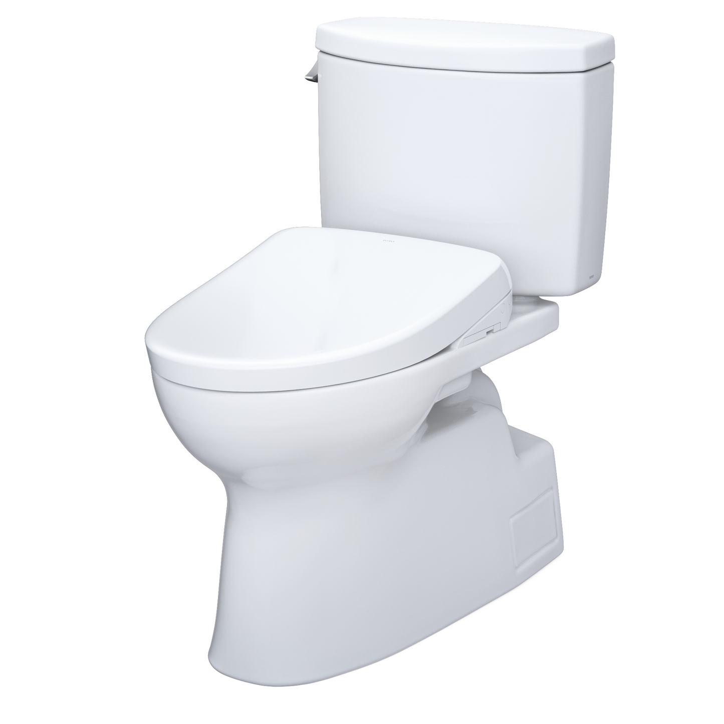 TOTO MW4744736CEFGA#01 WASHLET+ Vespin II Two-Piece Elongated 1.28 GPF Toilet with Auto Flush WASHLET+ S7A Contemporary Bidet Seat , Cotton White