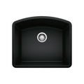 BLANCO 442906 Diamond Diamond SILGRANIT 24" Single Bowl Undermount Kitchen Sink - Coal Black in Coal Black