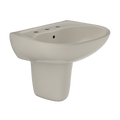 TOTO LHT241.8G#03 Supreme Oval Wall-Mount Bathroom Sink With Cefiontect And Shroud For 8 Inch Center Faucets - Bone