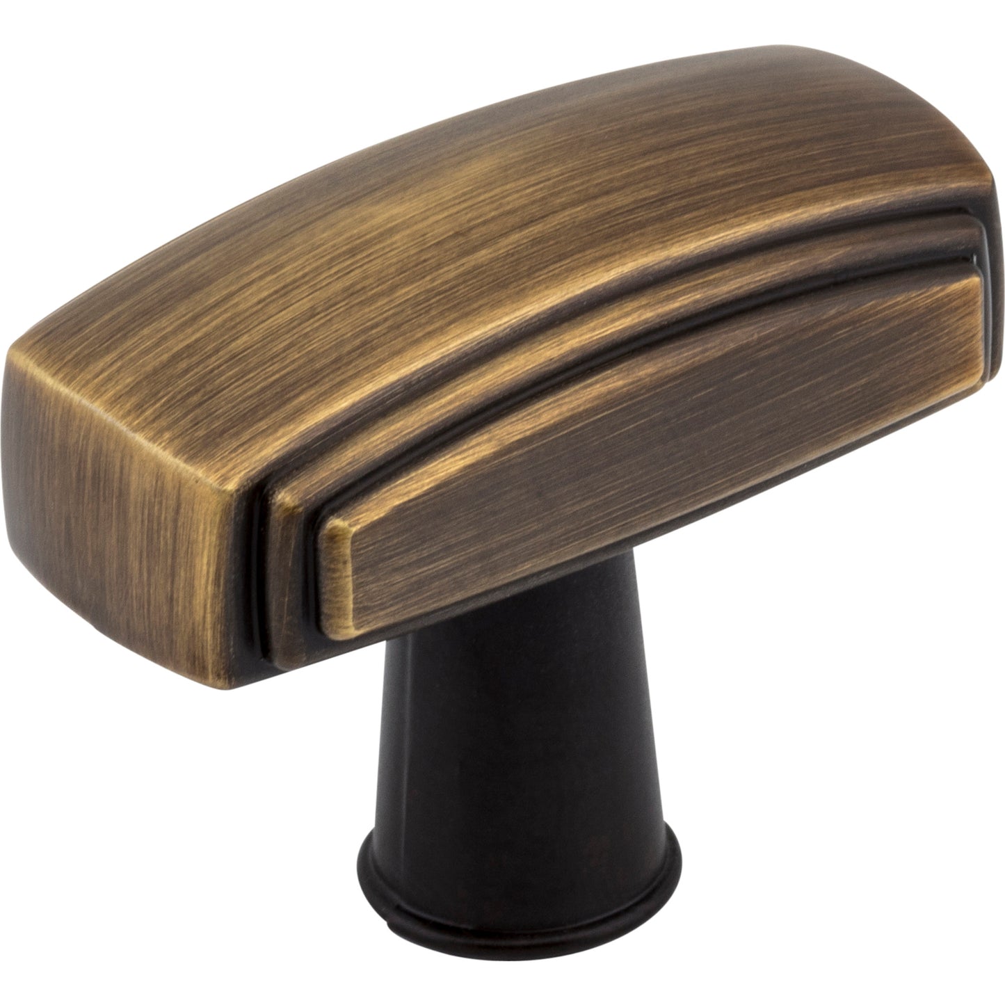 JEFFREY ALEXANDER 519ABSB Delgado 1-9/16" Length Rectangle Knob , Antique Brushed Satin Brass