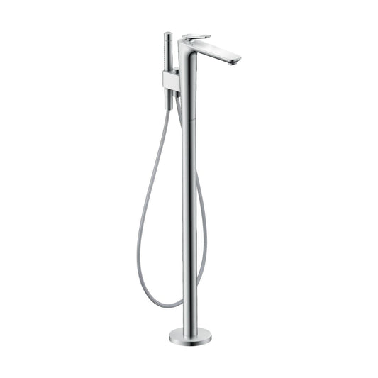AXOR Citterio C Freestanding Tub Filler Trim with 1.75gpm Handshower- Cubic Cut in Chrome