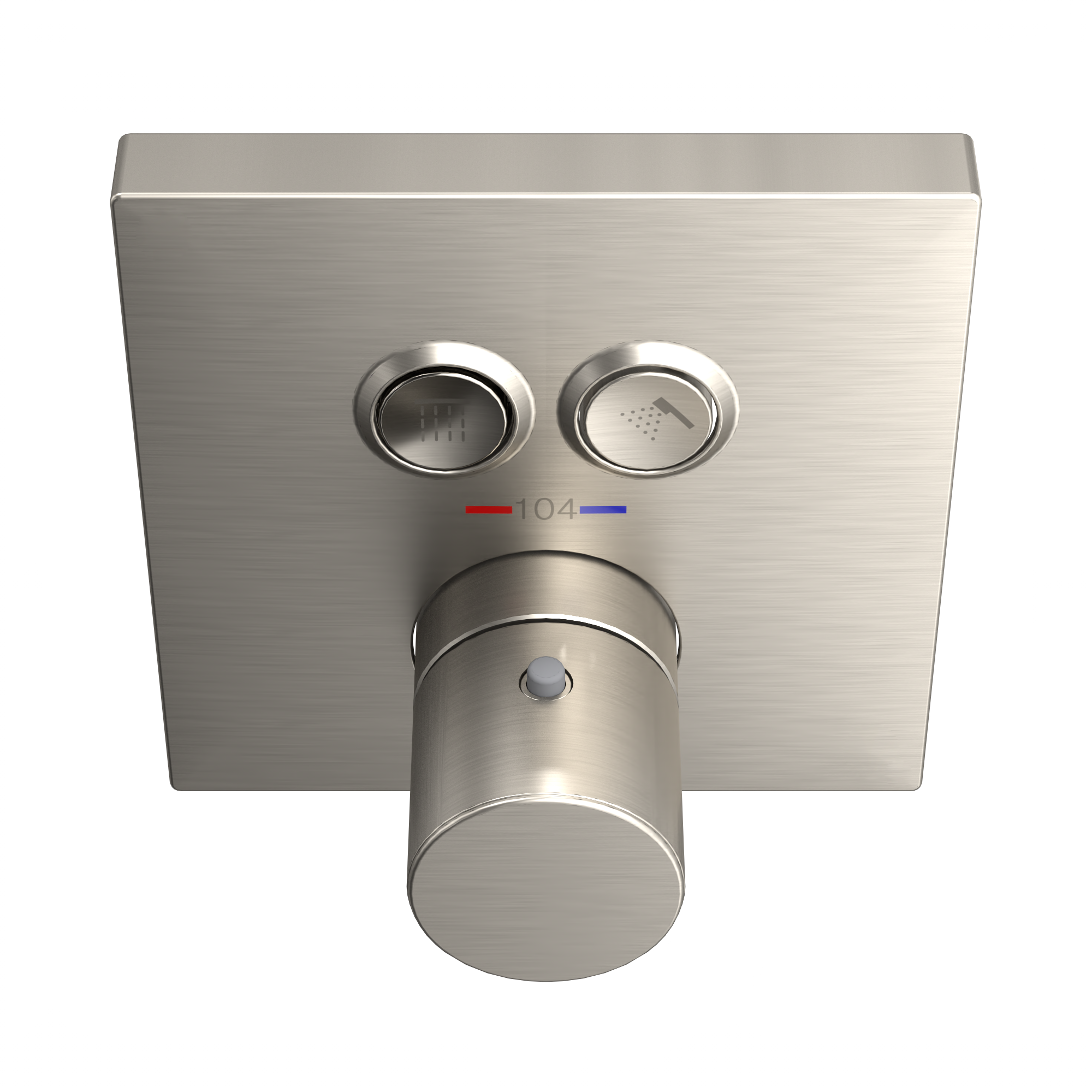 TOTO TBV02406U#BN Square Thermostatic Mixing Valve With 2-Function Shower Trim - Brushed Nickel