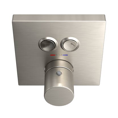 TOTO TBV02406U#BN Square Thermostatic Mixing Valve With 2-Function Shower Trim - Brushed Nickel