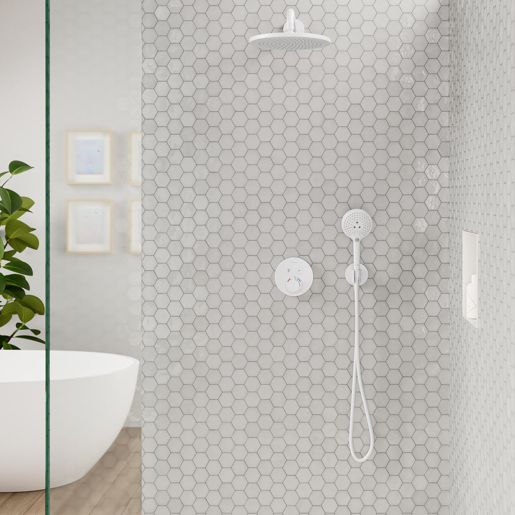 HANSGROHE 26888701 FixFit S Wall Outlet with Handshower Holder - Matte White