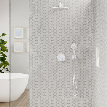 HANSGROHE 26888701 FixFit S Wall Outlet with Handshower Holder - Matte White