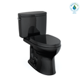 TOTO MS454124CEF#51 Drake Ii Two-Piece Elongated 1.28 Gpf Universal Height Toilet With Ss124 Softclose Seat - Ebony