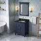 JEFFREY ALEXANDER VKITCHA30BLBGR 30" Hale Blue Chatham Vanity, Black Granite Vanity Top, undermount rectangle bowl - Hale Blue