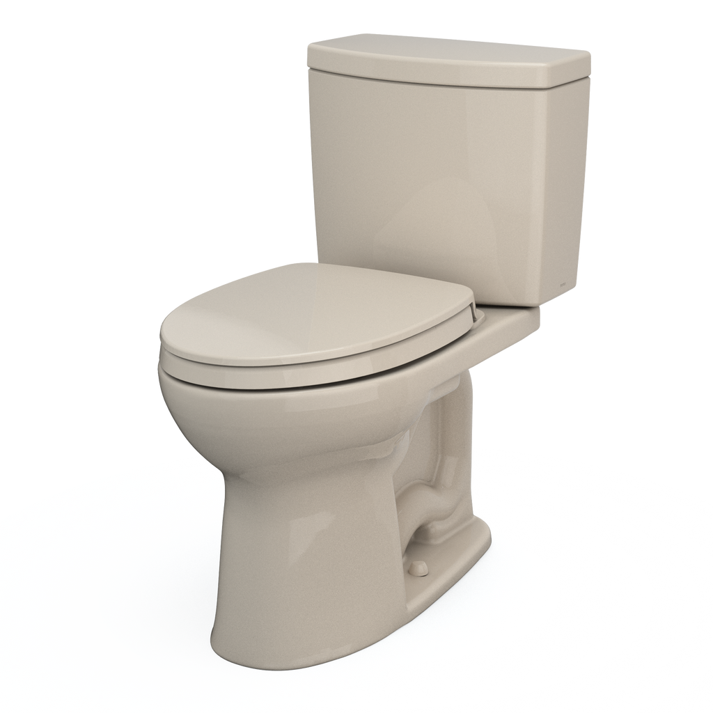 TOTO MS454124CUFG#03 Drake Ii 1G Two-Piece Elongated 1.0 Gpf Universal Height Toilet With Cefiontect And Ss124 Softclose Seat - Bone