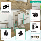 HANSGROHE 31331831 Metropol Classic Widespread Faucet 160 with Lever Handles and Pop-Up Drain, 1.2 GPM - Polished Nickel