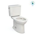 TOTO CST776CEFG#11 Drake Two-Piece Elongated 1.28 Gpf Universal Height Tornado Flush Toilet With Cefiontect - Colonial White
