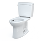 TOTO CST776CEFG#01 Drake Two-Piece Elongated 1.28 GPF Universal Height TORNADO FLUSH Toilet with CEFIONTECT , Cotton White