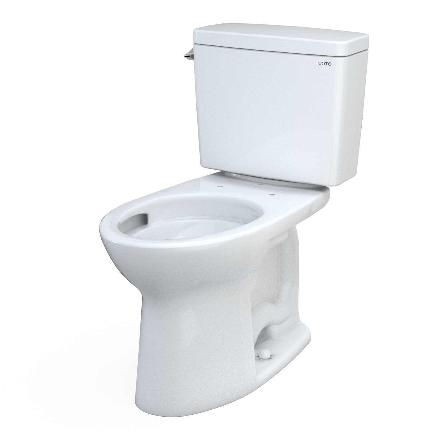 TOTO CST776CEFG#01 Drake Two-Piece Elongated 1.28 GPF Universal Height TORNADO FLUSH Toilet with CEFIONTECT , Cotton White