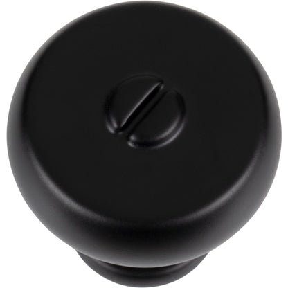 ATLAS A980-BL Everitt 1 3/16" Diameter Round Knob - Matte Black