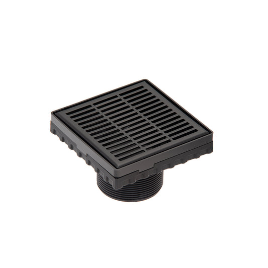 INFINITY DRAIN LN4-2 BK LND 4 4"x4" LN4 Slotted Pattern Strainer-2" Throat in Matte Black