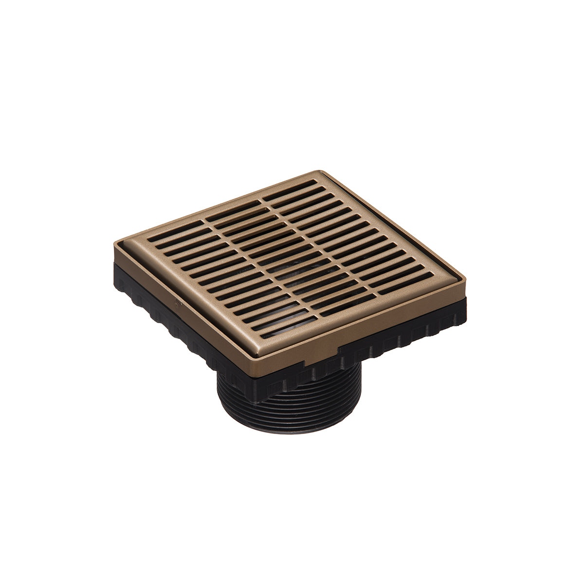 INFINITY DRAIN LN4-2 SB LND 4 4"x4" LN4 Slotted Pattern Strainer-2" Throat in Satin Bronze