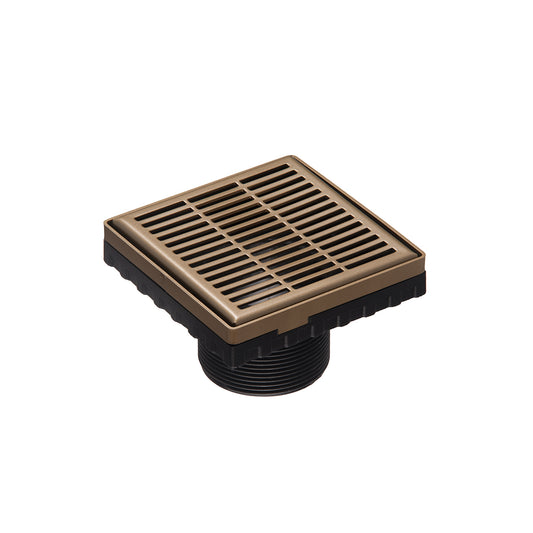 INFINITY DRAIN LN4-2 SB LND 4 4"x4" LN4 Slotted Pattern Strainer-2" Throat in Satin Bronze