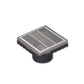 INFINITY DRAIN LN4-2 SS LND 4 4"x4" LN4 Slotted Pattern Strainer-2" Throat in Satin Stainless Steel
