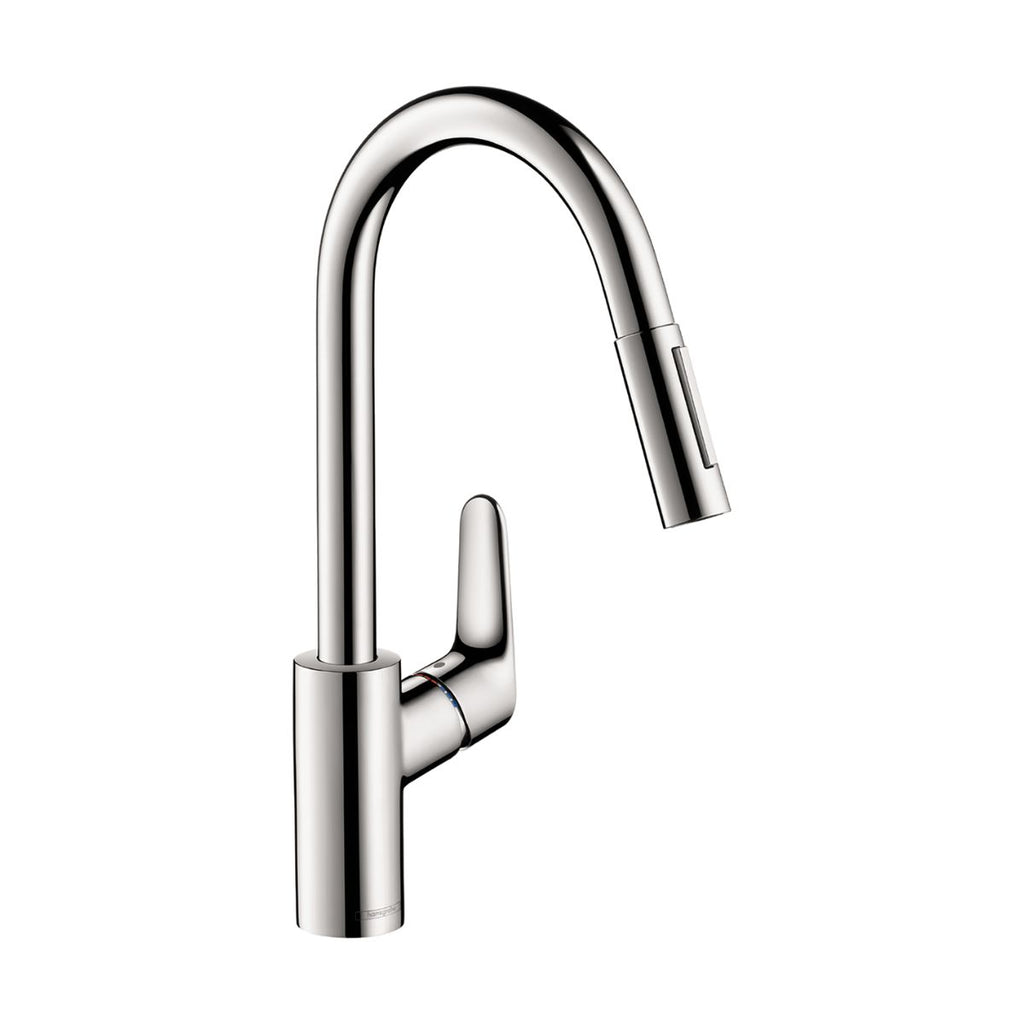 HANSGROHE 04505000 Focus HighArc Kitchen Faucet, 2-Spray Pull-Down, 1.75 GPM - Chrome
