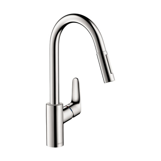 HANSGROHE 04505000 Focus HighArc Kitchen Faucet, 2-Spray Pull-Down, 1.75 GPM - Chrome