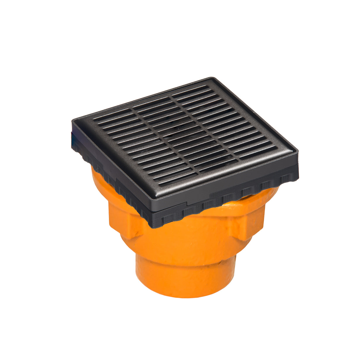 INFINITY DRAIN LND4-2H ORB LND 4 4" x 4" LND 4 Slotted Pattern Complete Kit in Oil Rubbed Bronze with Cast Iron Drain Body for Hot Mop, 2" No Hub Outlet