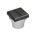 INFINITY DRAIN LND4-2P ORB LND 4 4" x 4" LND 4 Slotted Pattern Complete Kit in Oil Rubbed Bronze with PVC Drain Body, 2" Outlet