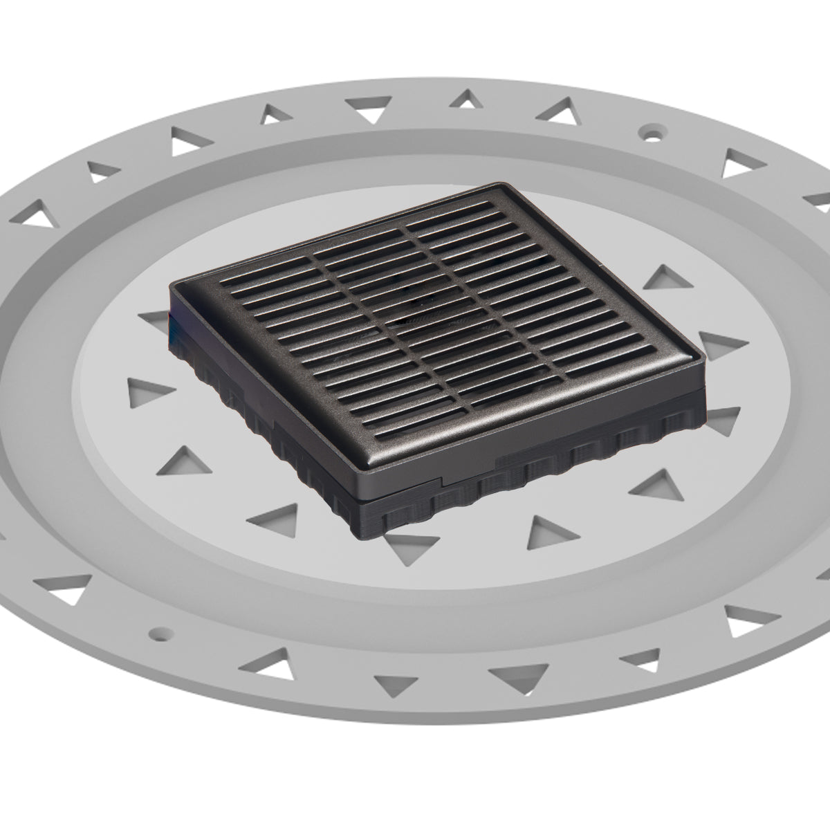 INFINITY DRAIN LND4 BP ORB LND 4 4" x 4" LND 4 Slotted Pattern Complete Kit in Oil Rubbed Bronze with PVC Bonded Flange, 2", 3" and 4" Outlet