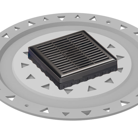 INFINITY DRAIN LND4 BP ORB LND 4 4" x 4" LND 4 Slotted Pattern Complete Kit in Oil Rubbed Bronze with PVC Bonded Flange, 2", 3" and 4" Outlet