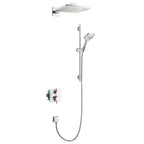 HANSGROHE 04914000 Raindance E Thermostatic Showerhead/Wallbar Set with Rough, 2.0 GPM - Chrome