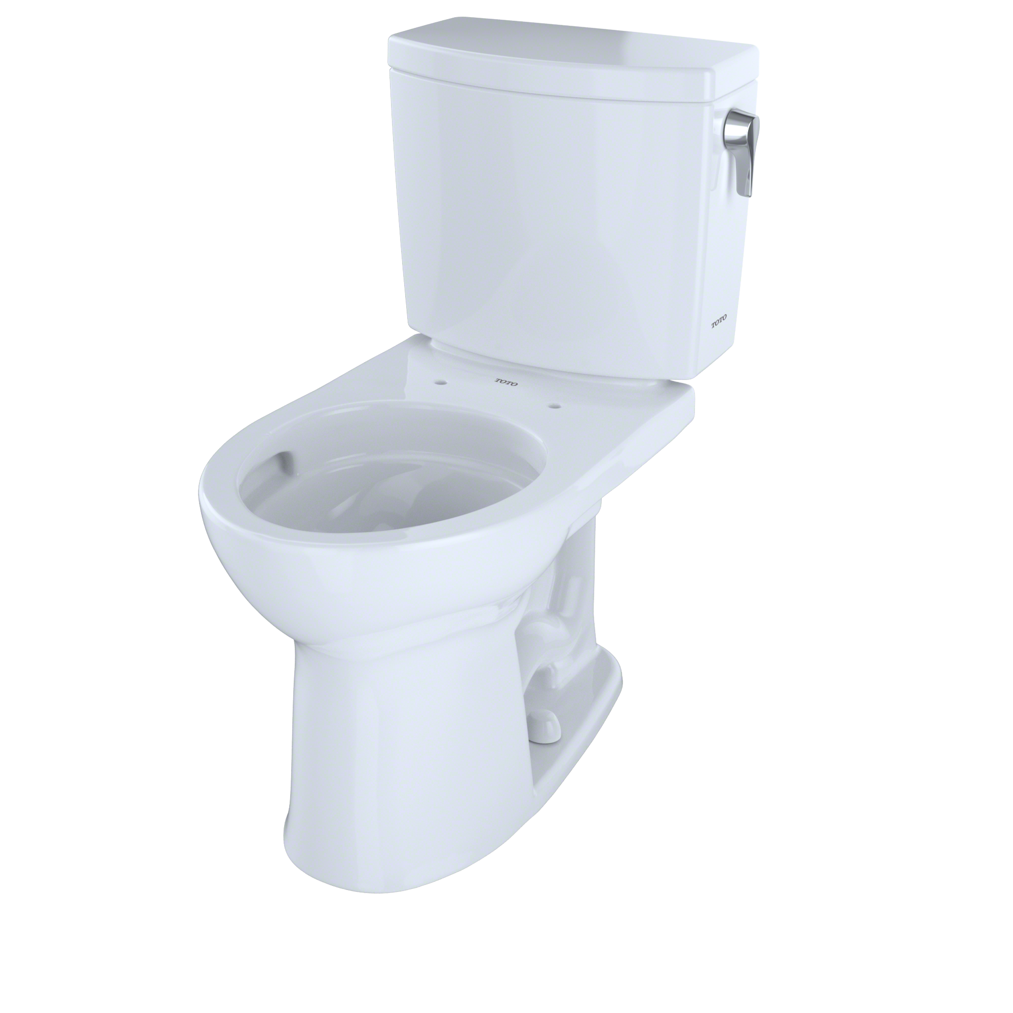 TOTO CST453CUFRG#01 Drake Ii 1G Two-Piece Round 1.0 Gpf Universal Height Toilet With Cefiontect And Right-Hand Trip Lever - Cotton White