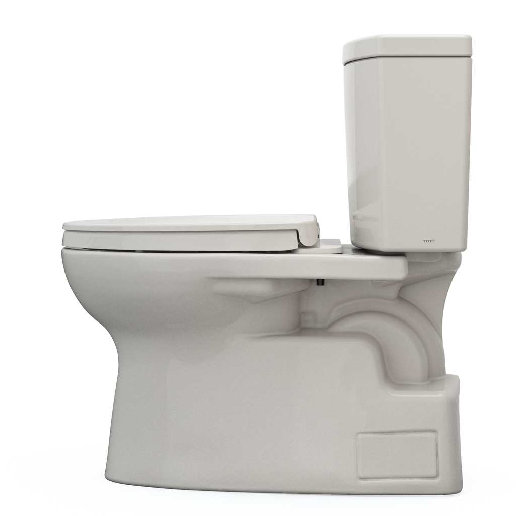 TOTO MS474124CUFG#12 Vespin Ii 1G Two-Piece Elongated 1.0 Gpf Universal Height Toilet With Cefiontect And Ss124 Softclose Seat - Sedona Beige