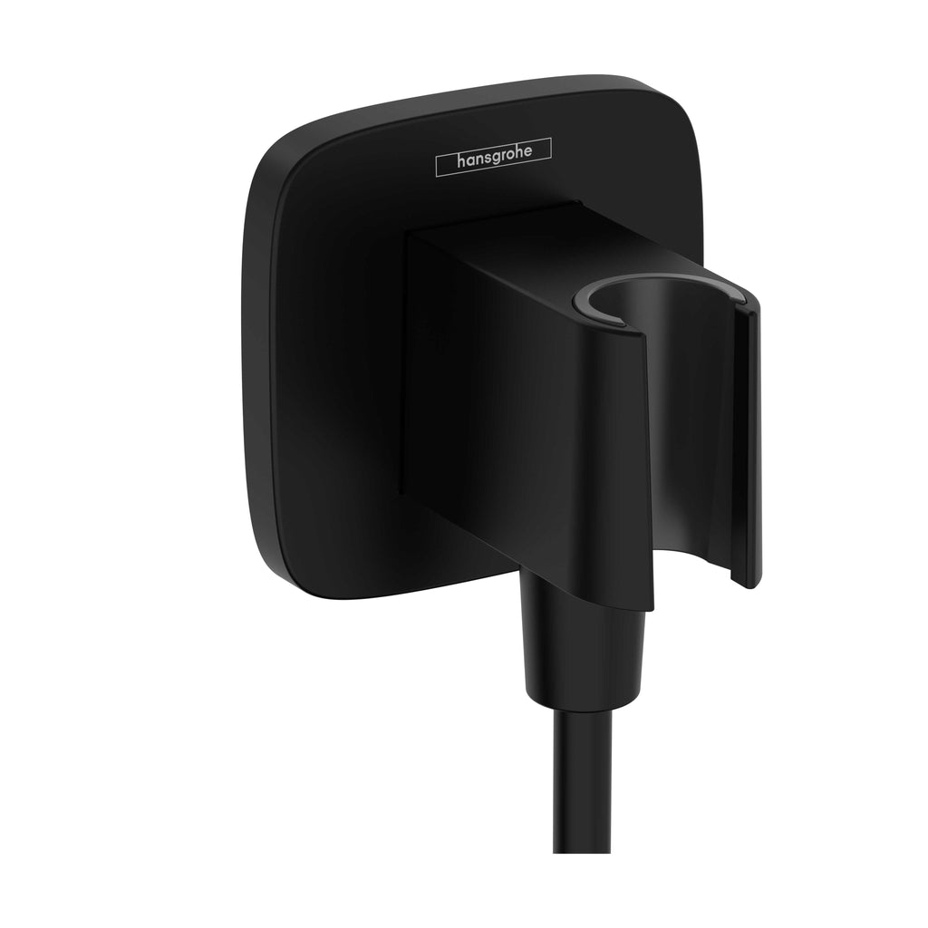 HANSGROHE 26887671 FixFit Q Wall Outlet with Handshower Holder - Matte Black