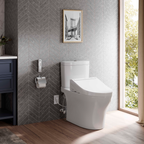 TOTO MW4463084CEMFGN#01 Washlet+ Aquia Iv Two-Piece Elongated Universal Height Dual Flush 1.28 And 0.9 Gpf Toilet And Washlet C5 Bidet Seat - Cotton White